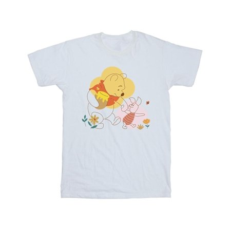 Disney Girls Winnie The Pooh Piglet Bomull T-shirt 3-4 År Vit