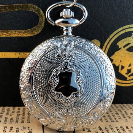 Elegant silver fönstermönster kvarts watch Vintage punk hänge dam unisex halsband tröja kedja klocka för kvinnor