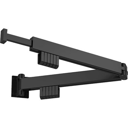 Uttrekkbart klesstativ, veggmontert, 360° roterbart klesstativ for balkong