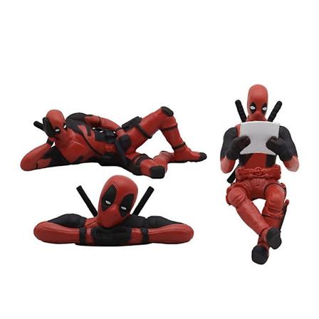 3 stk/sett Anime Deadpool Action Figures Toys, Classics Figures Model For Hjem, Bil, Skrivebord Og Datamaskin Dekorasjon a