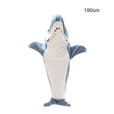 Hai-teppe Hoodie Vuxen - Hai Onesie Vuxen Bärbar Filt - Hai Filt Super Mjuk Mysig Flanell Hoodie Hai Sovsäck 190cm