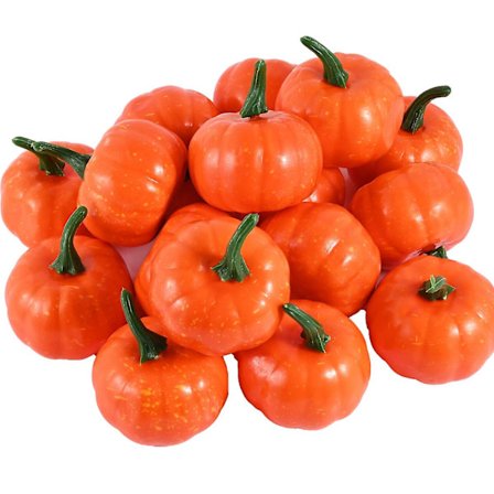 Kunstige gresskar, realistiske høstdekorasjoner, mini skumimitasjonsgresskar, høstgresskar for høst og Thanksgiving