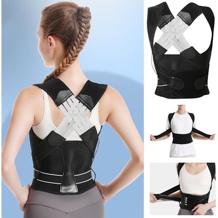 Ryhtiliivi, Lannerangan tuki, Selkätuki miehille ja naisille, Säädettävä suora rintakehän tuki