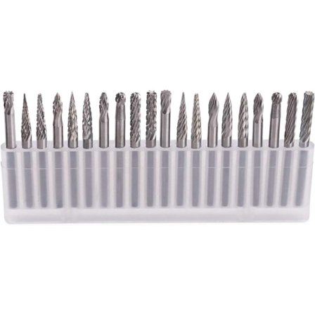 Rotasjonsfreser, 20 stk. Tungsten Carbide End Mill Bit Rotasjonsstålfiler