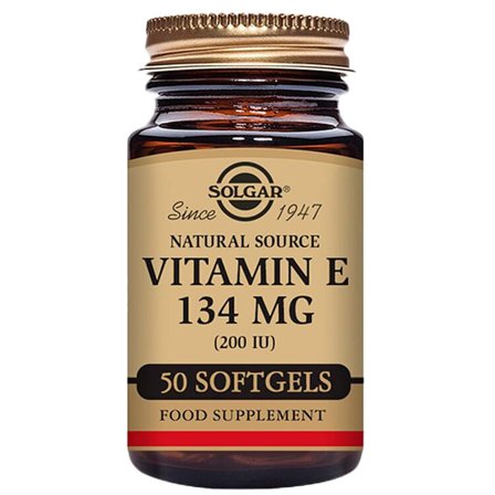 Solgar Solgar Vitamin E - Vegetabilsk Softgel 50 kaps., Helse & Madvarer, Vitaminer, E-vitamin