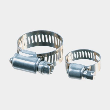 Collier de serrage 1852-Marine American Type, acier inoxydable AISI 304/W4, avec tête hexagonale & vis à fente, 8 mm, Ø8 - 12 mm, 10-pack