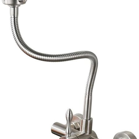 Køkkenarmatur 304 rustfrit stål vægmonteret køkkenarmatur 360° køkkenarmatur