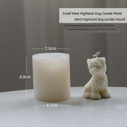Ljusformar Ljus Stearinljus Diy Gjutformar I Silikonform Lz22113 Liten West Highland Dog
