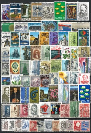 Island - 362 forskellige frimærker - Stemplet