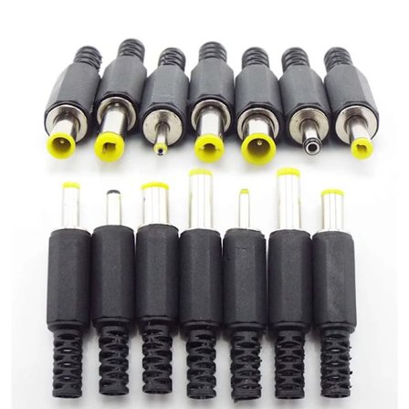 3.5x1.35 4.0x1.7 4.8x1.7mm DC Hane Kontakt Strömkontakt Adapter 5.5x2.1mm 2.5mm Hane Kontakt Uttag Ljudkontakt