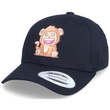 Kiddo Cap - Kids Cool Monkey Black Adjustable Adjustable Black Cap - @ Hatstore