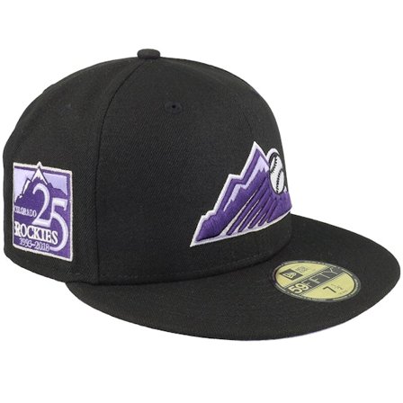 New Era - MLB Black fitted Czapka Z Daszkiem - Colorado Rockies Newspaper & Cigar 59FIFTY 25 Black Fitted @ Hatstore