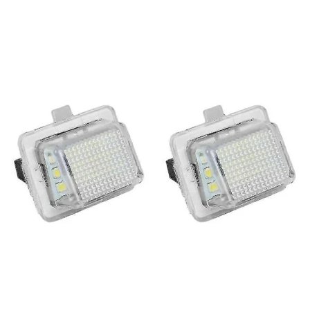 【PP】2 stk Bilskiltlys For W204/w212/w216/w221/w207 18 Led Hvit Bakre Skiltlys Den Beste Den Beste