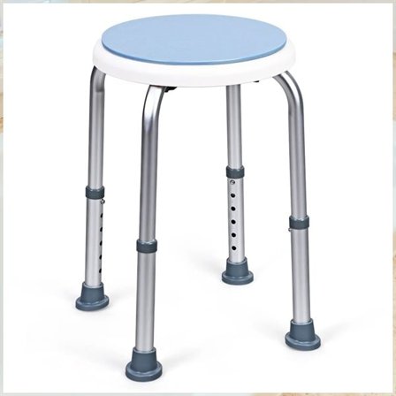 Duschstol med 360° roterande sits och justerbar höjd