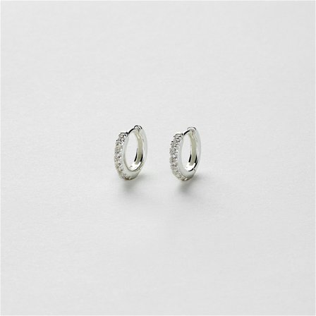 Lou Hoops - Örhängen (XS) - Sterling Silver - Safira