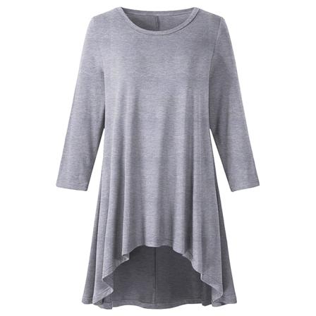 Tunikablus Med Rund Hals För Kvinnor Ruched T-shirt