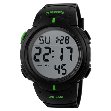 IC Digital herreklokke vanntett LED-bakgrunnsbelysning armbåndsur