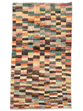 Handgeknüpft Moroccan Berber - Afghanistan 81X140 Braun/Orange