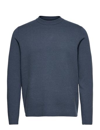 Gunan Crew Neck 10490 Neulepaita Pyöreä Kaula-aukko Sininen Samsøe Samsøe