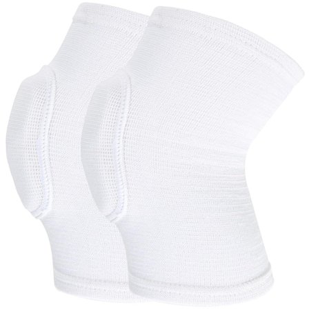 Pustende albuebeskyttere - 1 par hvite beskyttelsesskjold mot støt for basketball, fotball, volleyball - Kompatible med fitness og trening