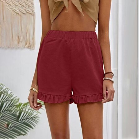 Strandshorts for kvinner Elastisk midje Short Hot Pants.