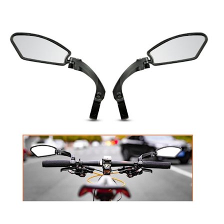 2-pack cykelbackspegel för styre, HD explosionsäker klar glasspegel, justerbar roterbar cykelbackspegel, backspegel, cykelbackspegel