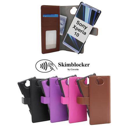 Skimblocker Magnet Wallet Sony Xperia 10 Brun