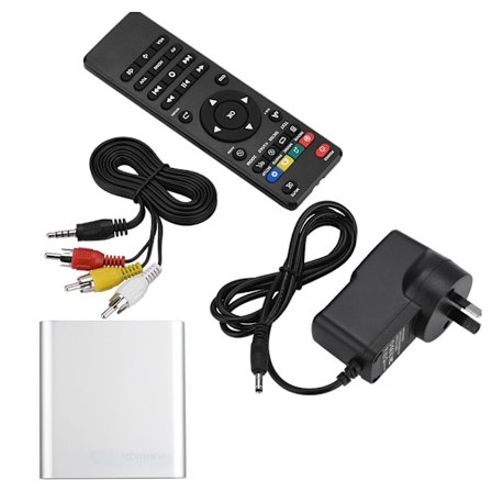 Mini HD-medieafspiller Stereo Lyd & 1080P Video HDMI/AV Udgang Medie Afspiller Center - EU Stik