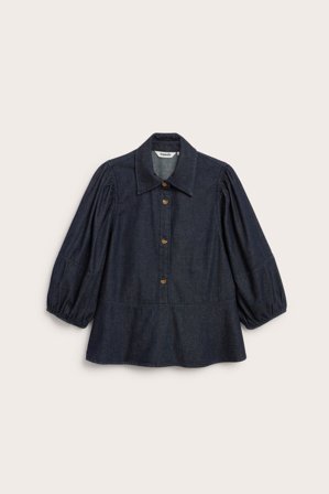 Kappahl | Bluse i denim Mørk denim L | Mørk denim