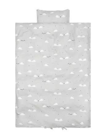 Vanilla Copenhagen Sengetøj - Junior - Swandersen - Grey - 100X 140CM/40X 45CM