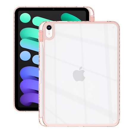 iPad 10.9 (2022) Etui, klart, fleksibelt beskyttelsesdeksel for nettbrett med pennspor - Rosa