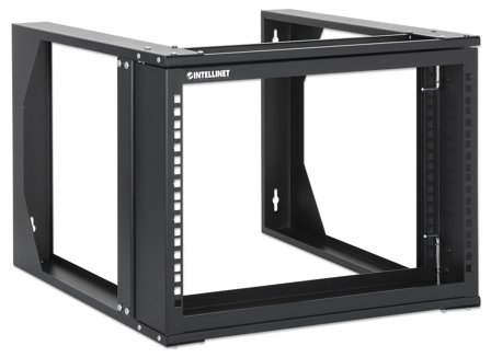 INTELLINET 19" Wall Mount 6U 2-Post Open Frame Network Rack, Flatpa