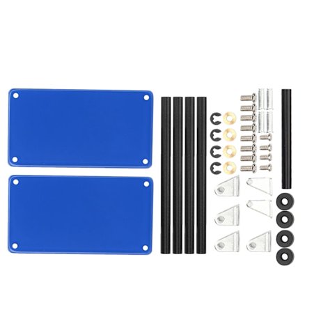 Mini 2-vånings verktygsvagn Mobil verkstad Garage Reparation RC-tillbehör för 1/8 1/10 1/12 1/16 skala modell Storlek Blå