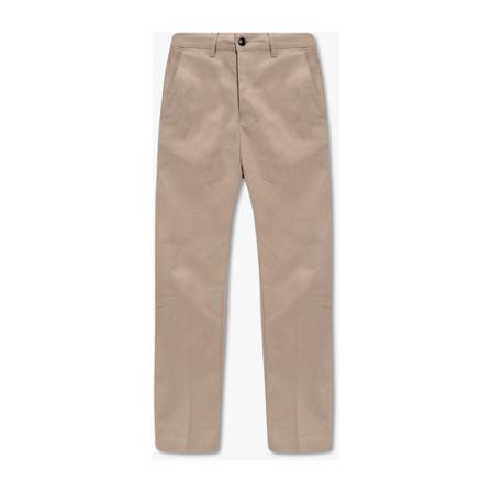 Ami Paris, Pleat-front trousers Beige, Heren, Maat:M,Katoen