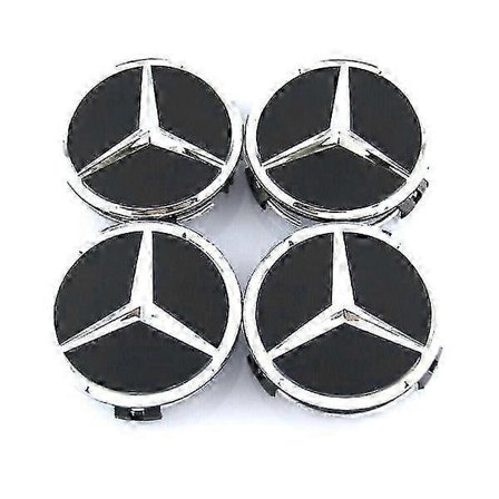 2025 Svart/silver Navkapsel Hjulnavskapsel 60mm