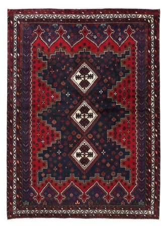 Hand Knotted Persian Afshar Rug 170X235 Black/Dark Red