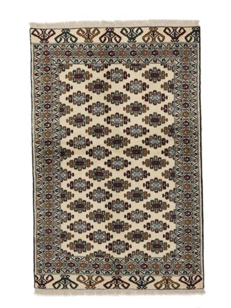 Turkaman Rug 131X205 Black/Brown Wool, Persia