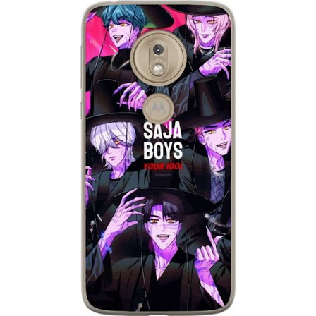 Kompatibelt Mobildeksel til Motorola Moto G7 Play Kpop Demonjegere Saja-gutter Mørk Idol Aura Lilla Demoneenergi