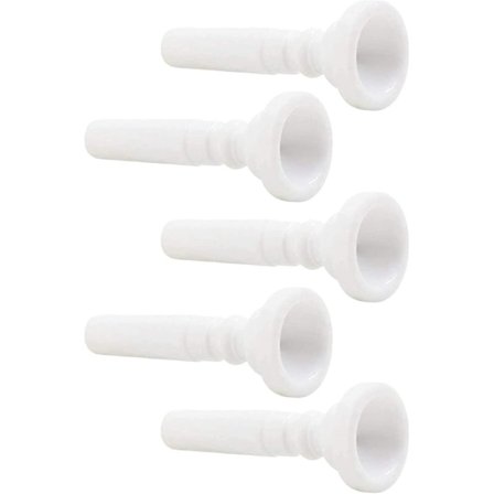 ABS Plastik Trompet Mundstykke Til Trompet Tilbehør - Hvid 5stk