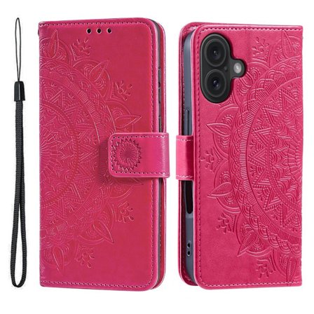 SKALO iPhone 17 Mandala Lompakkokotelo - Cerise