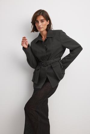 Josefine HJ x NA-KD Blazer ceinturé - Blazers à ceinture - Brun - EU 32