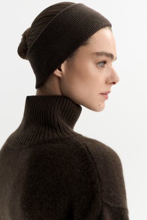 Soft Goat - Knitted headband - Headband - One Size - Mocha