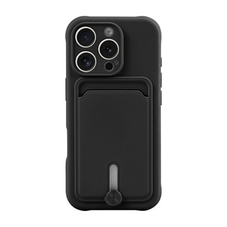 MZELQ TPU -lompakkokotelo, yhteensopiva iPhone 16 Pro Max -puhelimen kanssa, korttipidike, kameran suojakansi + näytönsuoja, työnnettävä paikka - 