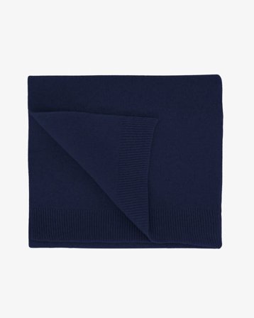 Merino Wool Scarf - Marine Blue - Female - One Size