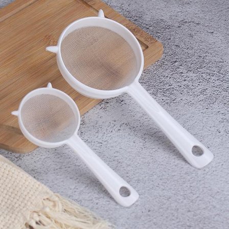 Mjölsikt, 250g, Manuell sil i rostfritt stål, mjöl och florsocker