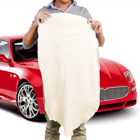 Naturlig Mocka Läder Bilrengöringsdukar Torkning Tvättduk Ny 50x80cm