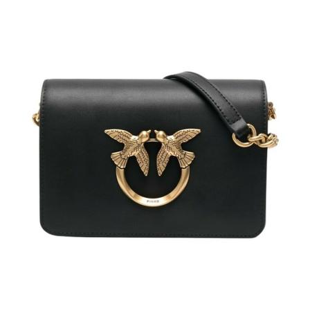 Pinko, Cross Body Bags Zwart, Dames, Maat:ONE Size,leer