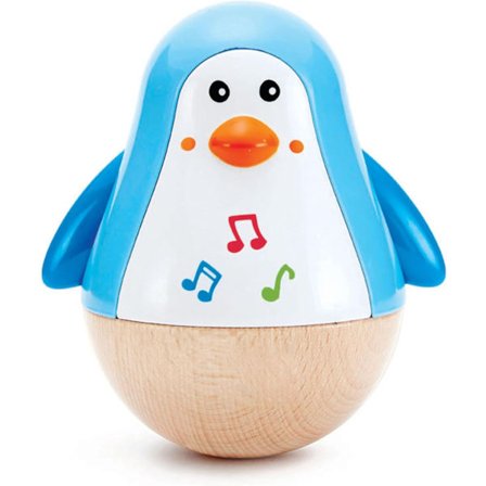 Stående Pingvin - Tumleleke - Med Lyd, Blå