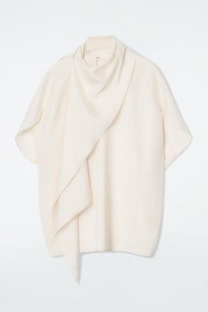COS Women's The Silk Scarf Blouse in White