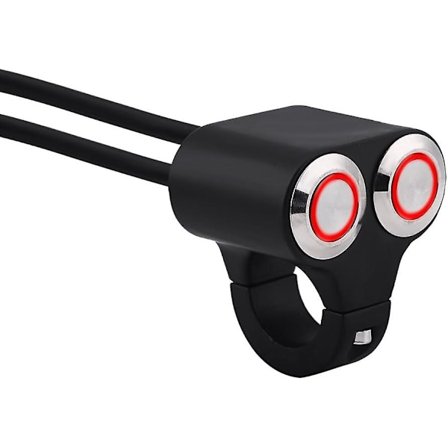 22mm Motorsykkelstyrebryter med indikatorlys (rød)